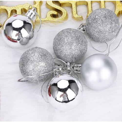 Rainbow®Multicolor Christmas balls, 12cm silver, for Christmas tree decoration, for holiday, weddings, Parties, Decorac