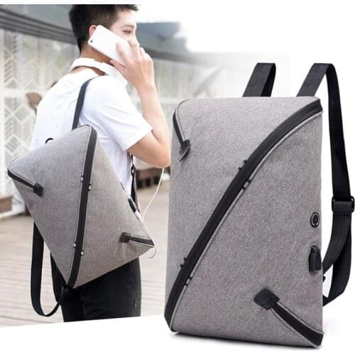 14 14.6 15 15.4 Inch with USB AUX Interface Nylon Notebook Laptop Backpack Bags Case for macbook 15 men women student