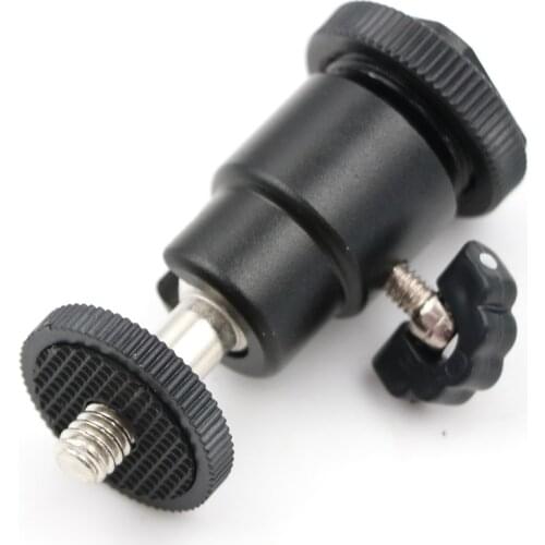 Mini Camera Cradle Tripod Ball Head LED Light Flash Bracket Holder Mount 1/4 Inch Hot Shoe Adapter With Lock