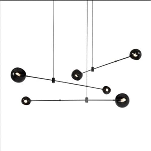 Nordic Minimalist Living Room Bedroom Restaurant Cafe Clothing Store Wrought Iron Postmodern Creative Geometric Chandelier