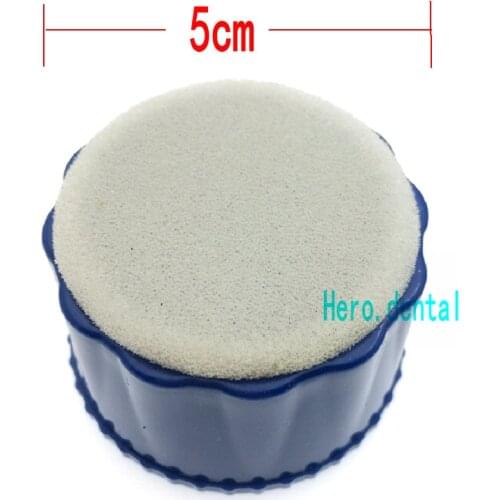 Dental Autoclavable Round Endo Stand Cleaning Foam Sponges File Holder Blue new