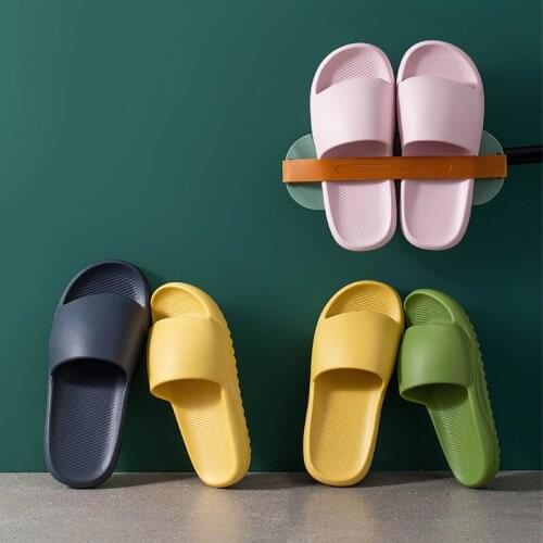 Slippers womens bathroom slippers indoor bath home lovers silent thick soled home mens slippers mens shoes