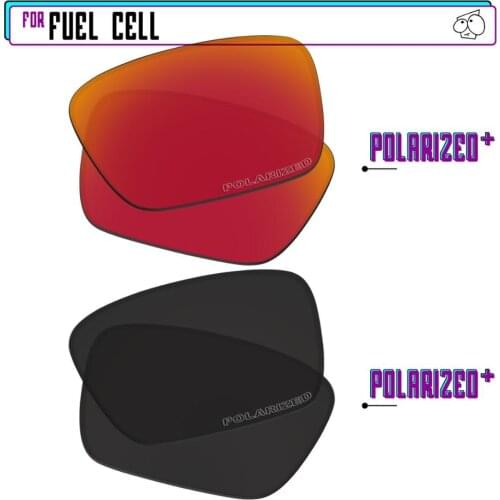EZReplace Polarized Replacement Lenses for - Oakley Fuel Cell Sunglasses - BlackPPlus-RedPPlus