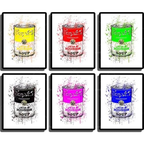 Watercolor tin cans, 2021 mural home decoration, posters, artwork colorful rainbow