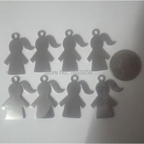 10pcs in bulk Lovely Jewelry Cute girls Charms Pendant stainless steel Without Chain For Women Gifts DIY Jewelry