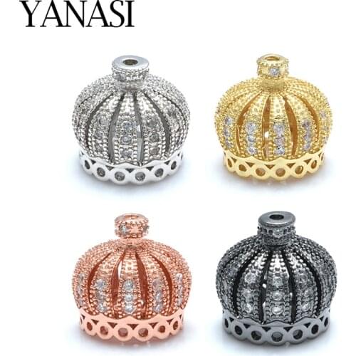 14*13mm DIY Tassels Crown Bead Caps Accessories For Women'Jewelry Tassel Earring Pearl Necklace Gift Making