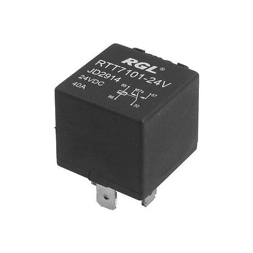 5PCS DC 24V 40A 1NO 1NC SPDT 5 Pins 15mm Rail Socket Automotive Truck Car Relay