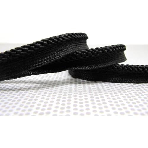 5 Yards 10mm Black Piping Lip Cord Trim|Pillow Cushion Trim|Upholstery Edging Trim Sewing Supplies