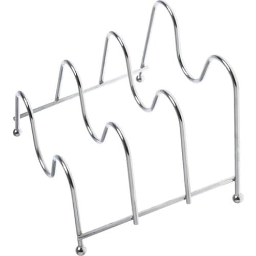 94PF Three-Layer Metal Pot Lid Rack Cutting Board Shelf Dish Holder Kitchen Organizer