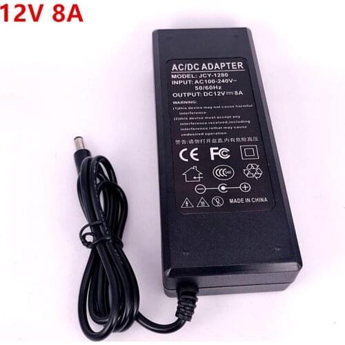 Power Supply DC 12V 8A Power Supply Adapter DC 12V Volt Power Supply Adapter Lighting Led Strip Lamp
