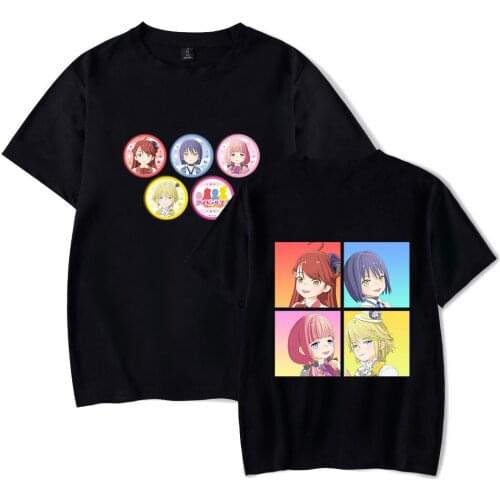 Be well received Arrival IDOLLS! high Street black t shirt Summer Classic Short Sleeve t shirt men/women Casual Design Clothes