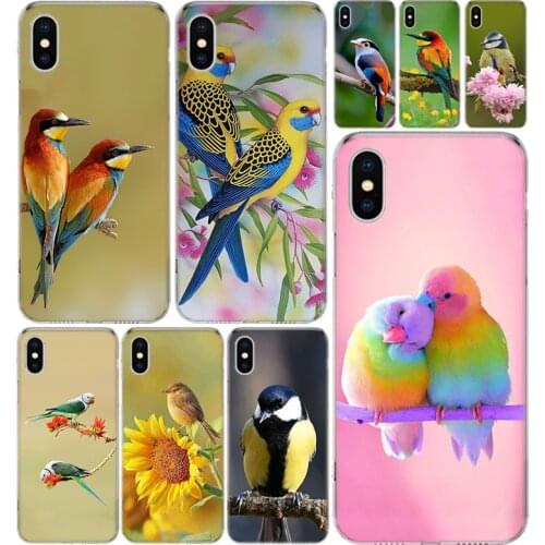 Lovely birds Phone Case Cover For Iphone 12 Mini Pro 11 7 8 6 6S Plus + X XS MAX XR 5 5S SE Fashion Art TPU Coque Shell Capa