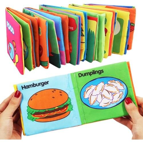 Baby Eearly Education Learning Toy Soft Cloth Books for 1-12 Months Infant