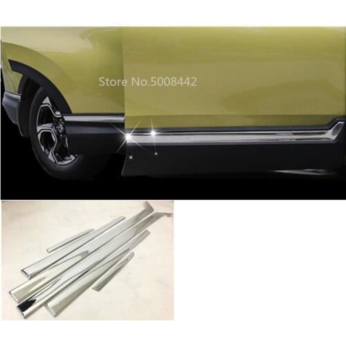 For Honda CRV CR-V 2017 2018 2019 2020 car stick ABS chrome Side Door Body trim stick Strip Molding frame hoods 6pcs