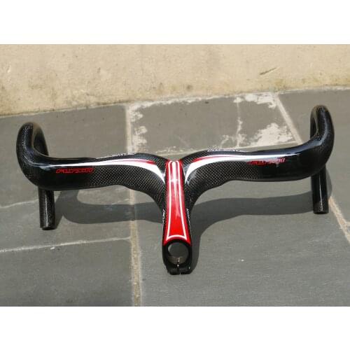 FLX-HB-18P Toray Carbon Road Bike Racing Bar Bicycle Cycling 31.8mm Integrated Handlebar With Stem 100mm
