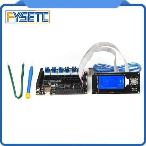 FYSETC F6 V1.3 Board + MINI12864 LCD Display Screen mini 12864 Smart Display + 6pcs Special TMC2208 V1.2 For UART VS SKR V1.3