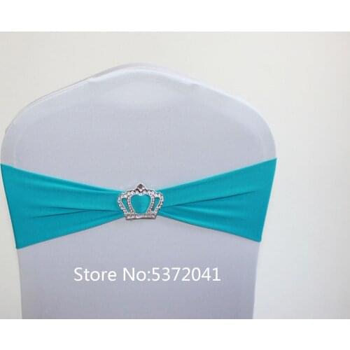 Hot Sale 15×35cm Lake Blue Spandex/Lycra/Expand Bands/Chair Cover Sashes For Wedding Party Banquet Home Decoration
