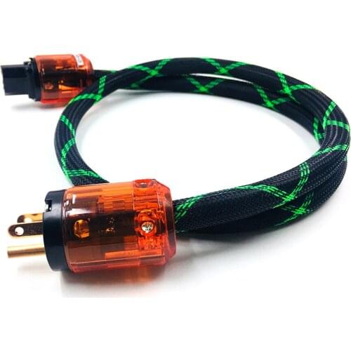 Hifi Free shipping OFC Power pure Copper power Cord Cable hifi Power Cord With P-037/C-037connectors