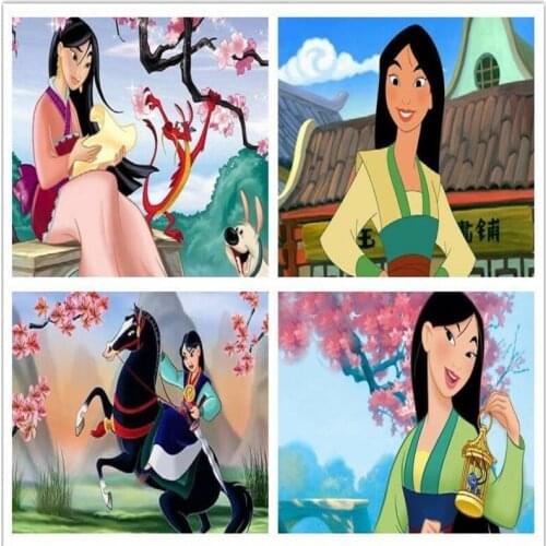Canvas Painting Disney Cartoon Hua Mulan Wall Art Posters Print Pictures Kids Gift for Modern Living Room Decoration Home Decor