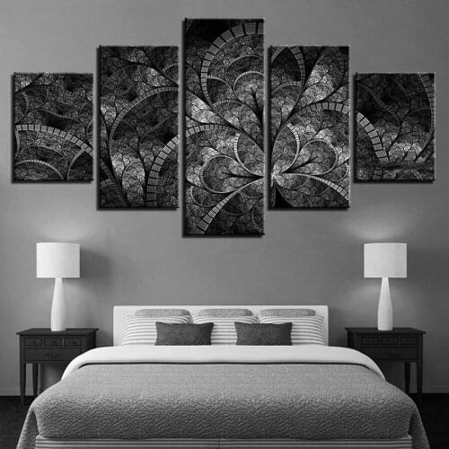 Diamond painting 5 Panel Fantasy Flowers 5d Diamond Embroidery Abstract butterfly black white art Cross Stitch kits decoration