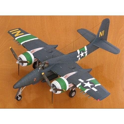 1:33 USA F7f Tiger Cat Fighter Paper Model Aircraft Model Tigercat Military Fans Diy Toy