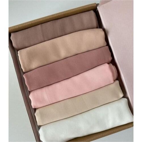 Islamic Fashion Lux Women Colorful Shawl Set 6 Pcs Sets
