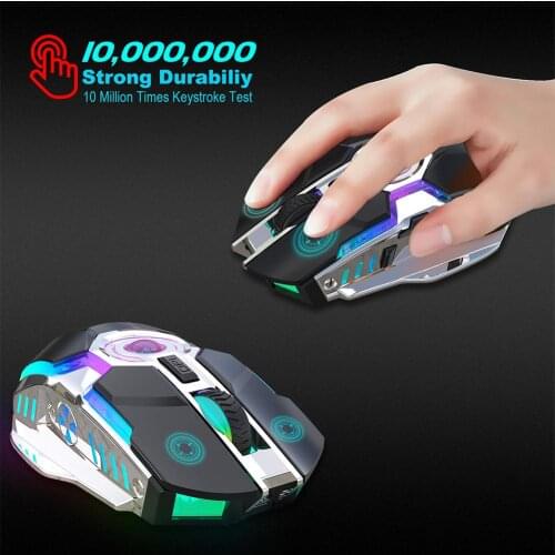 T30 Rechargeable 2.4G Wireless Gaming Noiseless Mouse Usb 2400DPI Ergonomic Silent 7 Keys Mice For E-sports Fast Response