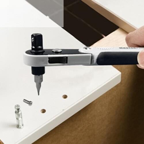 Reliable Ratchet Wrench 36-Tooth Magnetic Adsorption Hexagon Bidirectional Ratchet Socket Wrench for Car Accessories Tools