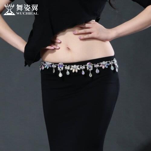 2018 New Belly Dance Dance Costume Real Wuchieal Brand Diamond Chain Womens All-match Decoration Rhinestone Waist Belt Yl149