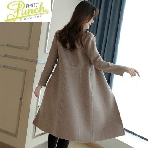 Coat Wool slim Winter Women Double Sided Long Jacket Oversize Windbreaker Abrigos Mujer Invierno 2021 FX88917 YY720