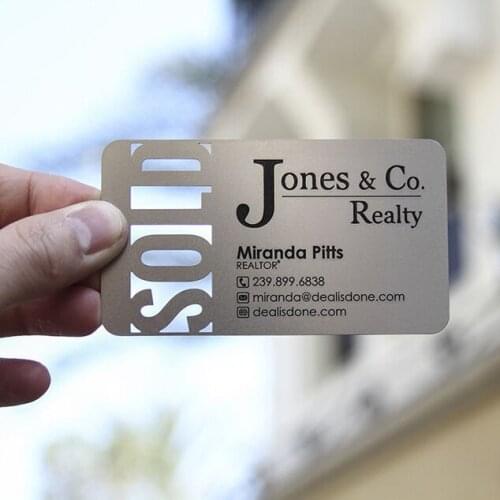 Personalized large area printing quality stainless steel business metal card