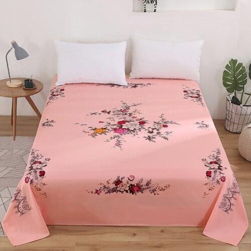 Bedding Sheet Cotton Bedsheet Home Textile Printing Flat Sheets Combed Cotton Bed Sheet High Quality Breathable No Pillowcase