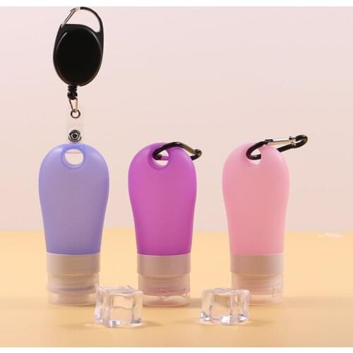 1PC 38/60/90ml Travel Portable Silicone Refillable Bottle Cosmetic Shower Gel Hand Sanitizer Bottling Press Lotion Empty Bottle