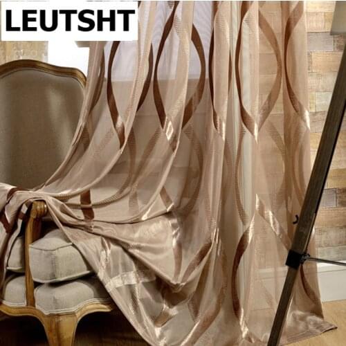 Luxury Curtains for Bedroom Living Room Simple S Wave Jacquard Curtain Home Decor Custom
