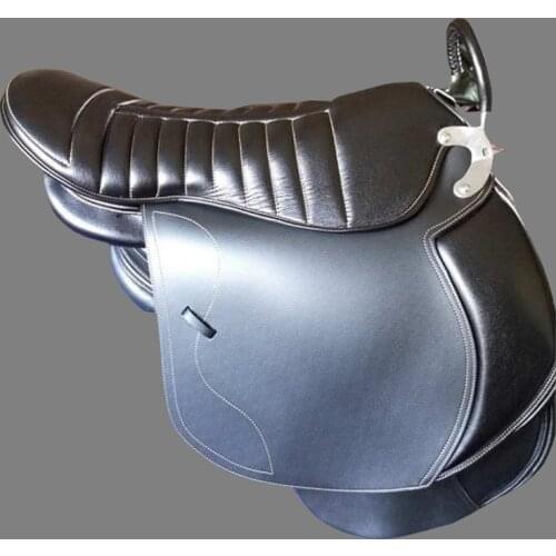 Aoud Saddlery Double-saddle Horse Riding Saddle For Two Person PVC Tourist Parent-child Saddle Comfortable Halters Equestrian