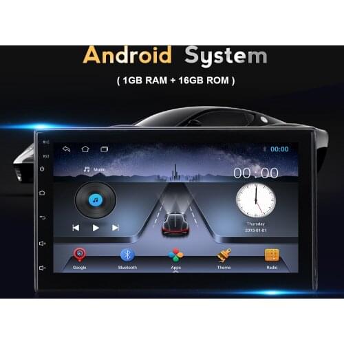 Android system 7 inch universal host car multimedia radio player USB audio BT