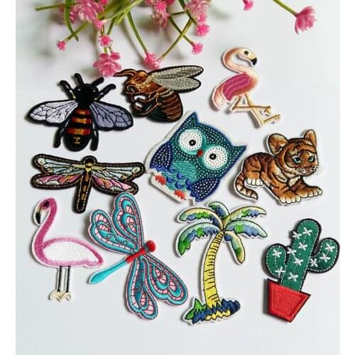 Mixed 10 PCS Patches Iron On Patches Fashion DIY Cheap Embroidered Patches Cartoon Patches For Clothes Kids