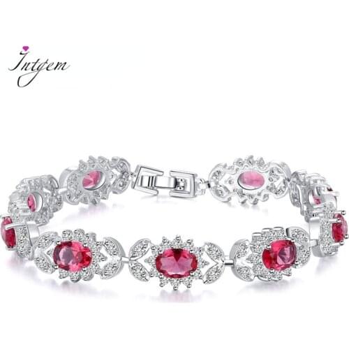 7 Colors Luxury White Gold Color Chain Link Bracelet for Women Ladies Shining AAA Cubic Zircon Party Dating Jewelry for Gift