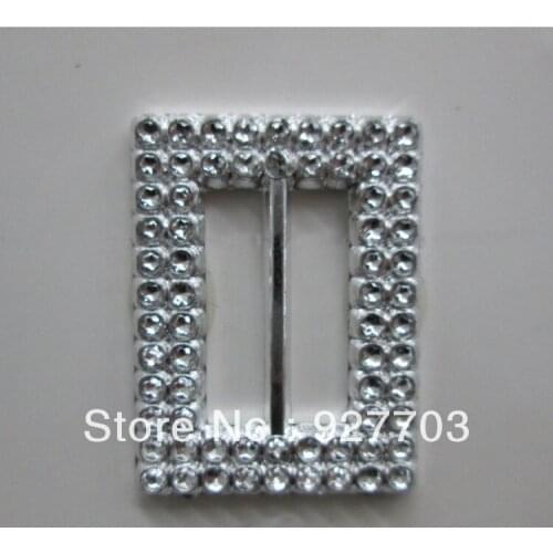 AB93 23mm)20pcs Double Rectangle Acrylic Buckle For Chair Sash