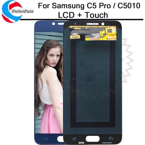 100% Test for samsung galaxy c5 pro c5010 lcd display with touch screen digitizer Assembly replacement parts Free shipping +tool