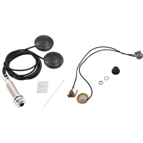 27MM Guitar Pickup Piezo Transducer Prewired Amplifier with Guitar Pickups Acoustic Electric Piezo Transducer Contact