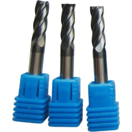 3pcs 6mm hrc55 D6*15*D6*50 4Flutes flat end mills Spiral Bit Milling Tools Carbide CNC solid carbide Router bits