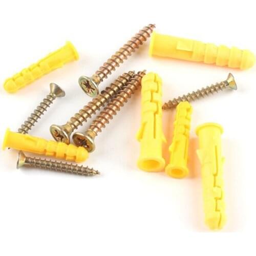 30/40pcs M6*30mm M8*40mm Expansion Screw Fastener Plastic Anchor Wall Door And Window Home Decoration Plastic Expansion Bolt