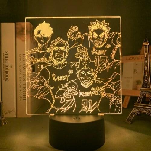 3d Lamp Anime Haikyuu Light for Kids Child Bedroom Decor Night Light Birthday Gift Manga Gadget Haikyuu Lamp