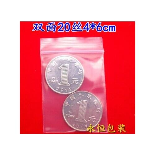 4 * 6cm thick 20 silk zipper ziplock bag 100 packaging bags wholesale