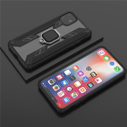 Shockproof Armor For iPhone SE 2020 11 Pro XS Max X XR Magnetic Silicone Kickstand Anti-fall Phone Case For iPhone 7 8 6S Plus