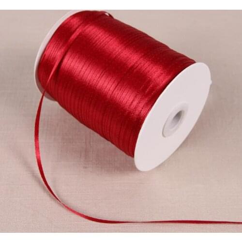1/8" 3mm 50Yards Cheap Satin Ribbon For Arts Crafts & Sewing Christmas Wedding Party Decoration Gift Wrap Handmade DIY Material