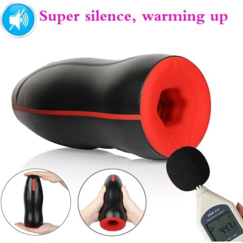Sex Toys Automatic Heating Rotation Telescopic Dildo Vibrator for Man Delay Stimulate Glans Massager Adult Male Masturbator