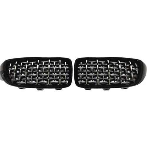 A Pair Car Front Bumper Kidney Grille For BMW F32 F33 F36 F80 F82 F83 M3 M4 2014-2020 Diamond Style Racing Grills Car Styling