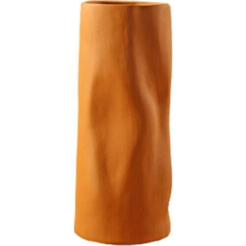 Flower Pot Corrugated Vase For Rustic Farmhouse Decoration Handcrafted Durable Arts Crafts Gifts Ceramic Boho Style Vases